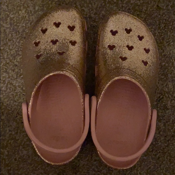 CROCS Shoes - Rose gold Mickey crocs
